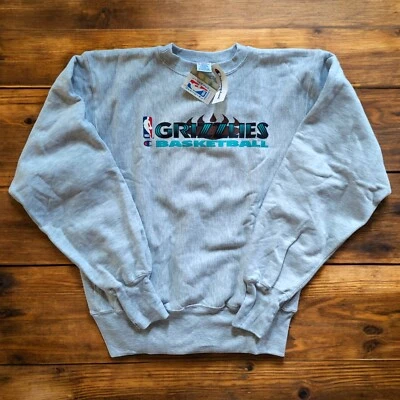 Vintage 90's NEW Champion Reverse Weave NBA Memphis Grizzlies Crewneck Large  - Image 1 of 4