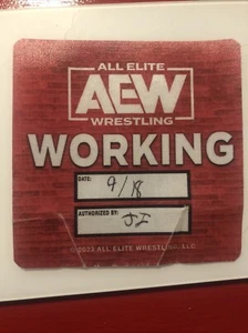 AEW "ALL ELITE WRESTLING" Backstage Working Pass 9/18/24 NYC - Picture 1 of 1