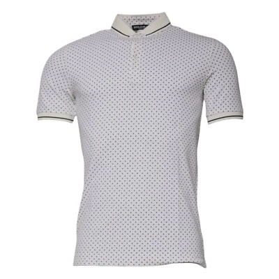 Dolce & Gabbana футболка белый горошек хлопок с воротником поло IT48/US38/M 380usd - Изображение 1 из 4