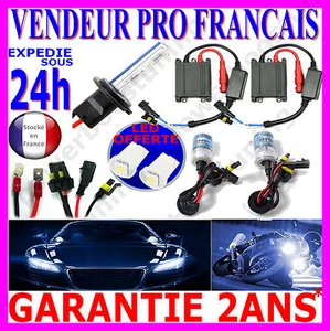 KIT DE CONVERSION AU XENON H7 HID LAMPE FEU POUR PHARE EN LUMIERE 6000K BLANCHE - Photo 1/18