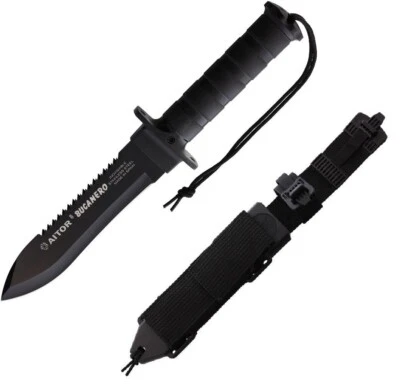 Cuchillo fijo Aitor Bucanero 6,5" hoja de acero inoxidable mango de aluminio negro Foto 1 de 3