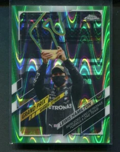 2021 Topps Chrome Formula 1 F1 LEWIS HAMILTON Green Raywave 34/99 Grand Prix - Imagen 1 de 2