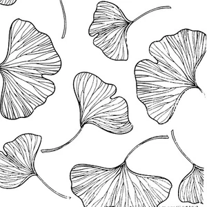 Serviettes en papier feuilles de Ginko argent. Paper napkins Ginko silver grey - Imagen 1 de 1