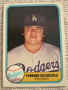 FERNANDO VALENZUELA #140 - FLEER - ROOKIE CARD / Name Misspelled as Fernand - MINT - Bild 1 von 2