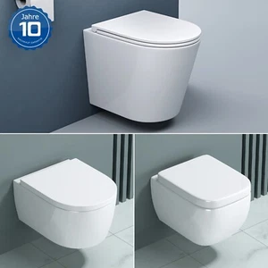 Wand WC Toilette Hänge WC UP-Spülkasten Design Spülrandlos Toilette Soft-Close - Bild 1 von 40