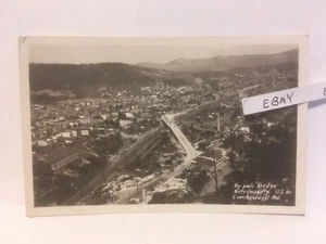 Alter Cumberland MD. National Highway Umgehungsbrücke Ansicht seltene Echtfoto Postkarte - Bild 1 von 2