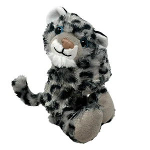WILD REPUBLIC Snow Leopard Huggers Plush Slap Bracelet Gray Black - Picture 1 of 4