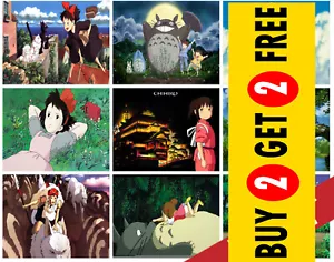 POSTER HAYAO MIYAZAKI A5 A4 A3 Giappone Anime Animazione FAN MANGA Regalo Stampe Arte - Foto 1 di 22