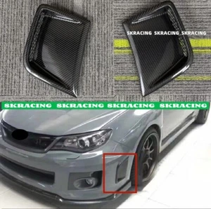 For 08-14 Subaru Impreza GRB Wagon WRX STi Carbon Fiber Front Bumper Side Vents - Imagen 1 de 8