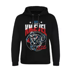 Evel Knievel Wheelie Felpa con cappuccio Epic nera Taglia M - Foto 1 di 1