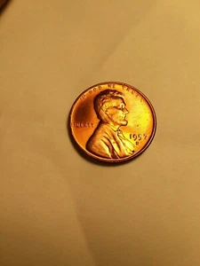 bu 1957 d Lincoln wheat cent struck through error - Picture 1 of 4