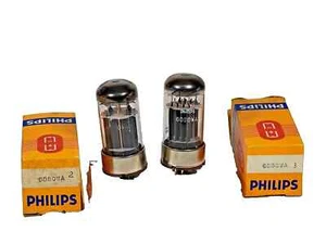 PAR 6080WA/6AS7/ECC230 PHILIPS DE MULARD PROBADO CON PLACAS NEGRAS ROETEST V10 - Imagen 1 de 10