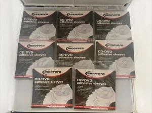 Lot Of 8 Packs Innovera Self-Adhesive CD/DVD Sleeves 10/Pack IVR39402 80 Total! - Picture 1 of 3