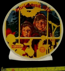 Piatto Natalizio Norman Rockwell - Anno 1977 - Edizione Limitata da Collezione - By Knowles. - Foto 1 di 5