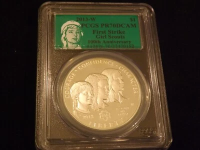 2013-W    $ 1       Girl Scouts    First Strike            PCGS PR 70 - Image 1 of 2
