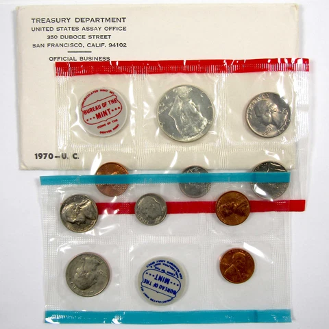 1970 U.S. Mint Set Uncirculated OGP 2x "S" No "P" Cent Error SKU:I7191 Cover