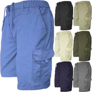 Mens Cargo Shorts Elasticated Casual Summer Half Pants KING BIG SIZES M - 6XL - Picture 1 of 12