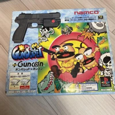 Used PS1 GunCon GunBullet with Game Manual PlayStation 1 Japanese Version - Image 1 of 2