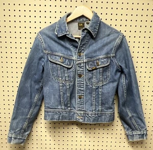 Vintage Lee Riders Youth Girls Denim Jean Jacket Size 14 Trucker USA Made - Picture 1 of 10