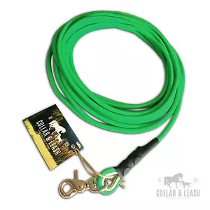 Biothane Laisse pour Chien Laisse Longe de Pistage 8mm Rond Néon-vert - Bild 1 von 1