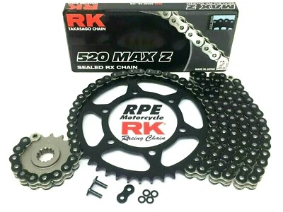 Yamaha R1 2009-2014 RK MAX Z 520 RX-Ring PREMIUM NEGRO Juego de cadena y piñones  Foto 1 de 4