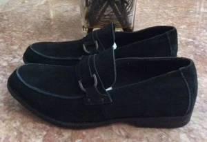 New Marc Anthony Mens Black Leather Slip On Loafers Shoes Sz 10.5M #73277, $120 - Picture 1 of 8
