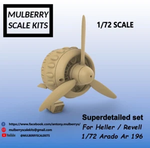 1/72 Upgrade SET toHELLER OR REVELL Arado Ar196 MULBERRY SCALE KITS - Imagen 1 de 5