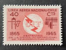 1965 CHILE CHILI LATIN AMERICA I.T.U. CENTENARY INTERNATIONAL TELECOM VF MNH