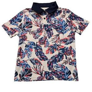 Boy's Under Armour Orange & Blue Athletic Golf Polo | Size Youth XS - Picture 1 of 9