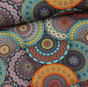 Stoff Baumwolle Meterware Baumwollstoff 50 cm Mandala Yantra Design Patchwork - Bild 1 von 6