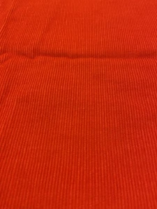 Vintage Fine Wale Corduroy Fabric Orange 56x44” - Picture 1 of 5