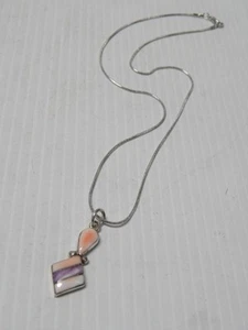 SGND SV VINTAGE ZUNI INDISCHE TÜRKIS MUSCHEL INLAY HALSKETTE NEUWERTIG GRATIS KETTE - Bild 1 von 5