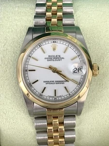 Ladies Rolex Datejust oyster perpetual two tone watch 2002 full set ex condition - Picture 1 of 13