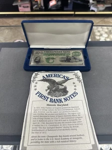 Americas First Bank Notes 4 Troy OZ 999 Fine Silver Bar Limited Edition - Picture 1 of 12