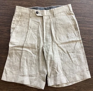 NEW TODD SNYDER Men 8” Italian Linen Madison Short 28w Flax BNWOT $178 USD - Picture 1 of 14