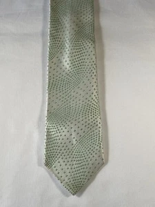 Corbata de seda Richard James Savile Row - verde menta groovy geométrica - Imagen 1 de 4