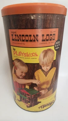 Vintage 1969 Original Lincoln Logs By Playskool No.891 Building Toys 121 Pieces - Image 1 of 4