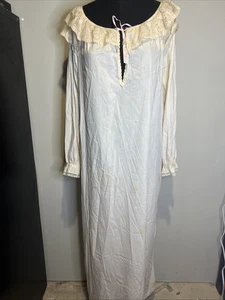 Barbizon Nachthemd Spitzendetail volle Länge Baumwollmischung hellrosa Medium Vintage - Bild 1 von 7