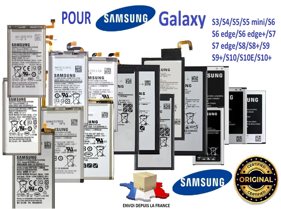 Original Samsung Galaxy S3/S4/S5/S6/S7/S8/S9/S10 Edge Plus Akku 100% Neu - Bild 1 von 1
