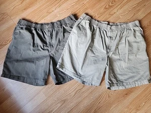 Lot 2 Harbor Bay Flat Front Chino Shorts Men's Size 2XL Continuous Comfort Waist - Picture 1 of 14