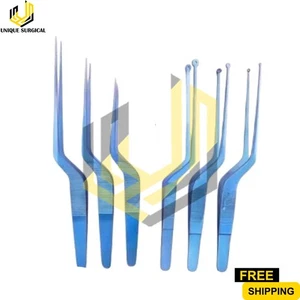 Micro Yasargil Bayonet Forceps Set of 6 Surgical Instrument Neurosurgical - Picture 1 of 3