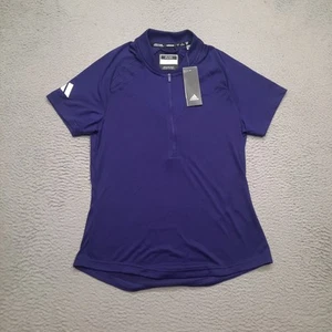 Adidas Sideline Pullover Damen Small 1/4 Zip Strickshirt Lila Kurzarm - Bild 1 von 10