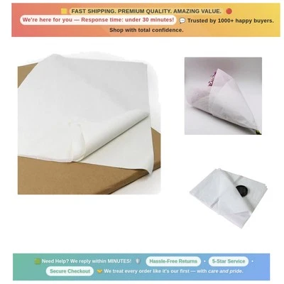 18gsm Acid-Free White Tissue Paper - Perfect for Art & Gift Wrapping - Image 1 of 4