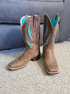 Botas Ariat Venttek Ultra Turqouis Marrón 12 Pulgadas Western 10023146 Mujer - Talla 7 B Foto 1 de 4