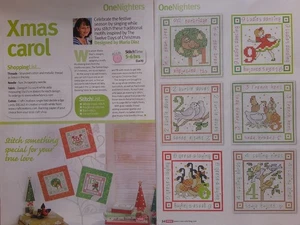 12 Days of Christmas designs for cards cross stitch chart designed by Maria Diaz - Picture 1 of 1