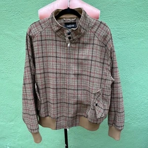 Collectif Barry Check Karo Plaid Jacket Men Vintage Retro Rockabilly Bomber XXL - Picture 1 of 8