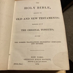 Die Heilige Bibel New York American Bible Society 1873 - Bild 1 von 11