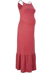 Umstandskleid mit Volant Gr 40/42 Kirschrot Sommer-Kleid Maxi Dress Neu R-Ware - Bild 1 von 1