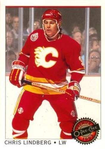 #4 Chris Lindberg - Calgary Flames - 1992-93 O-Pee-Chee Premier Hockey - Image 1 of 1