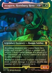 Aragorn, Hornburg Hero Foil Borderless The Lord of the Rings NM MTG - Picture 1 of 1